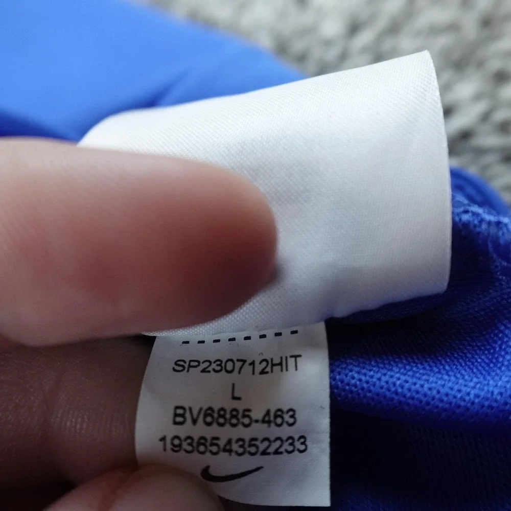 Nike Jacket Mens L Blue Dri FIT Full Zip Dry Park Track Soccer Training Coat Top
